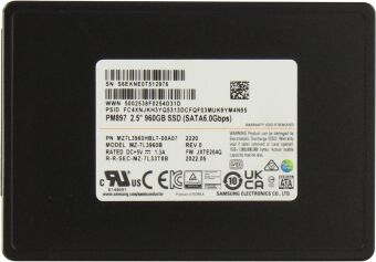���������� SSD SATA 2.5" 960GB PM897 TLC MZ7L3960HBLT-00A07 SAMSUNG