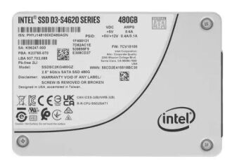  SSD SATA 2.5" 480GB TLC D3-S4620 SSDSC2KG480GZ01 INTEL