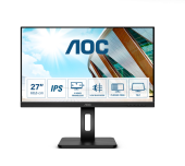  AOC 27" Q27P2Q, 16:9, IPS, QHD, 4ms, 300cd, 75Hz, VGA, HDMI, DP, USB, SPK, HAS
