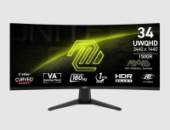 ������� MSI 34" MAG 346CQ 1500R, Black, 21:9, VA, UWQHD, 1ms, 180Hz, 300cd, HDMI, DP